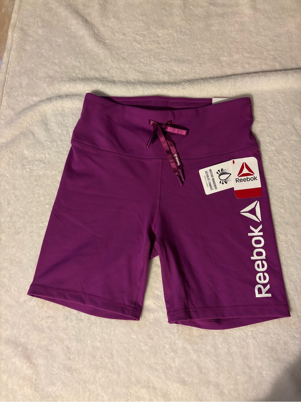 Reebok Women's Magenta High-Waist Bike Shorts